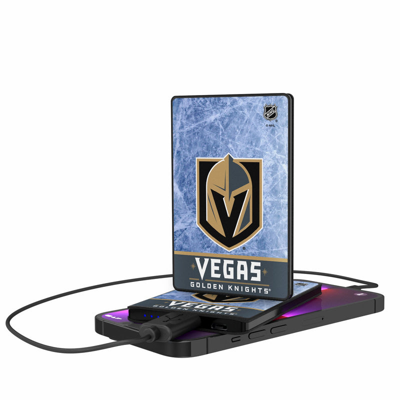 Vegas Golden Knights Ice Wordmark 2500mAh Credit Card Powerbank