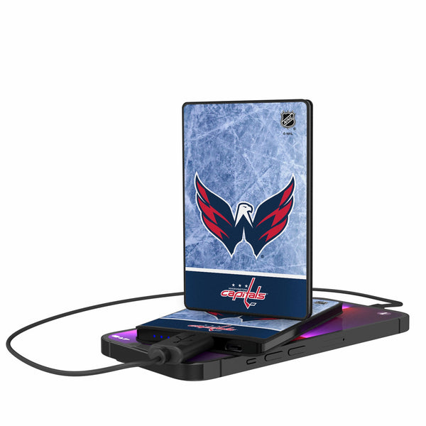 Washington Capitals Ice Wordmark 2500mAh Credit Card Powerbank