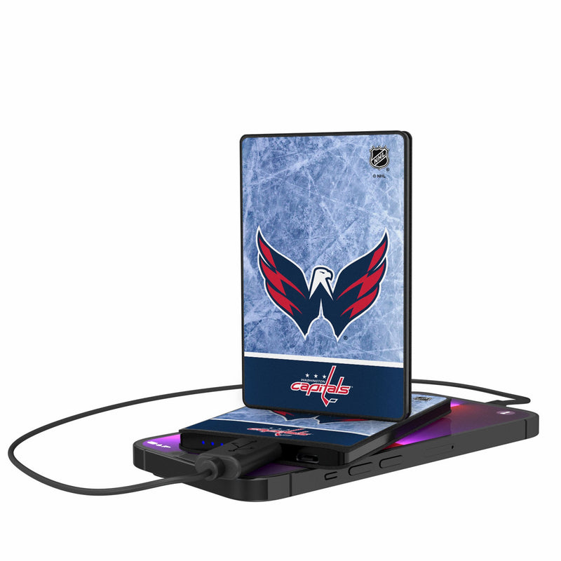 Washington Capitals Ice Wordmark 2500mAh Credit Card Powerbank