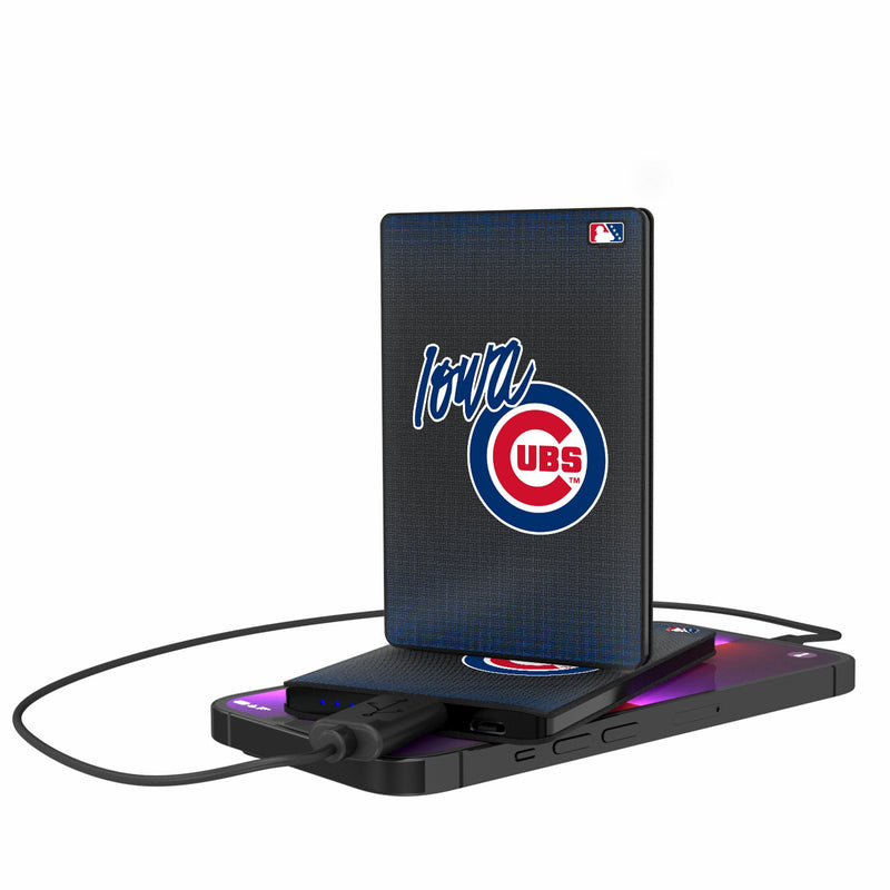 Iowa Cubs Linen 2500mAh Credit Card Powerbank