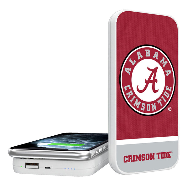 University of Alabama Crimson Tide Endzone Solid 5000mAh Portable Wireless Charger