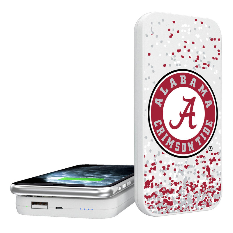 University of Alabama Crimson Tide Confetti 5000mAh Portable Wireless Charger