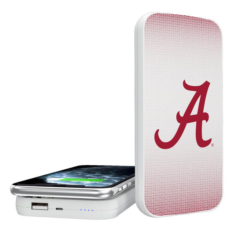 University of Alabama Crimson Tide Script A Linen 5000mAh Portable Wireless Charger