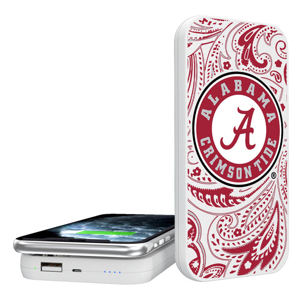 University of Alabama Crimson Tide Paisley 5000mAh Portable Wireless Charger