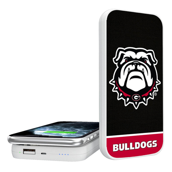 University of Georgia Bulldogs Uga Endzone Solid 5000mAh Portable Wireless Charger