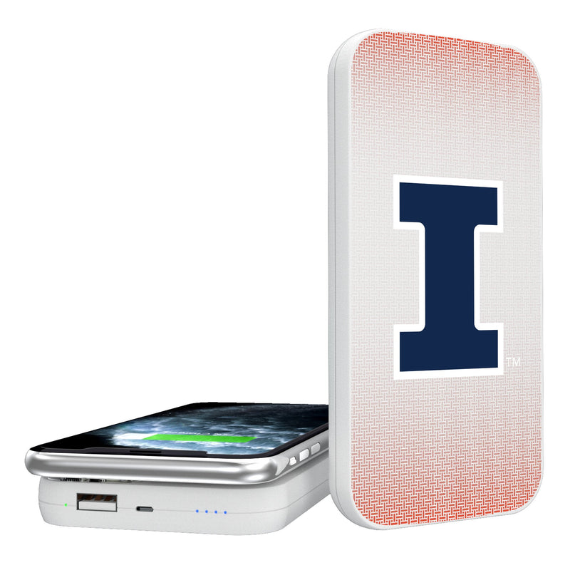 University of Illinois Fighting Illini Linen 5000mAh Portable Wireless Charger