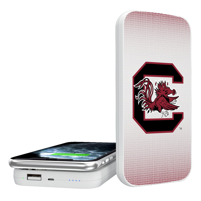 University of South Carolina Gamecocks Linen 5000mAh Portable Wireless Charger