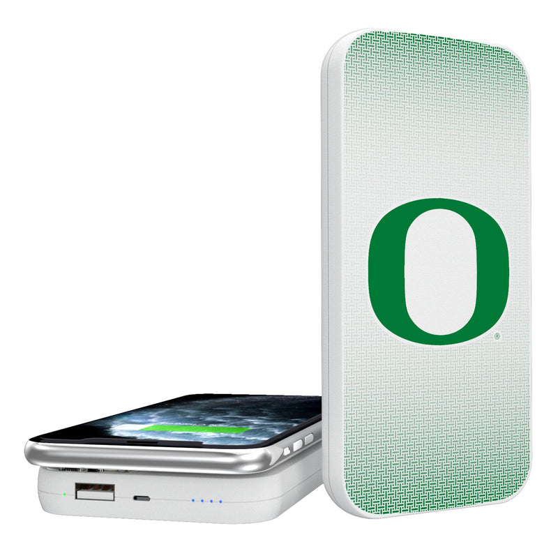 University of Oregon Ducks Linen 5000mAh Portable Wireless Charger