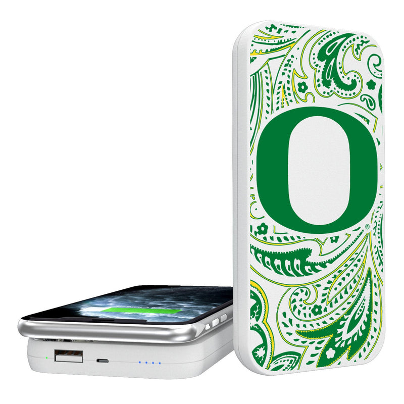 University of Oregon Ducks Paisley 5000mAh Portable Wireless Charger