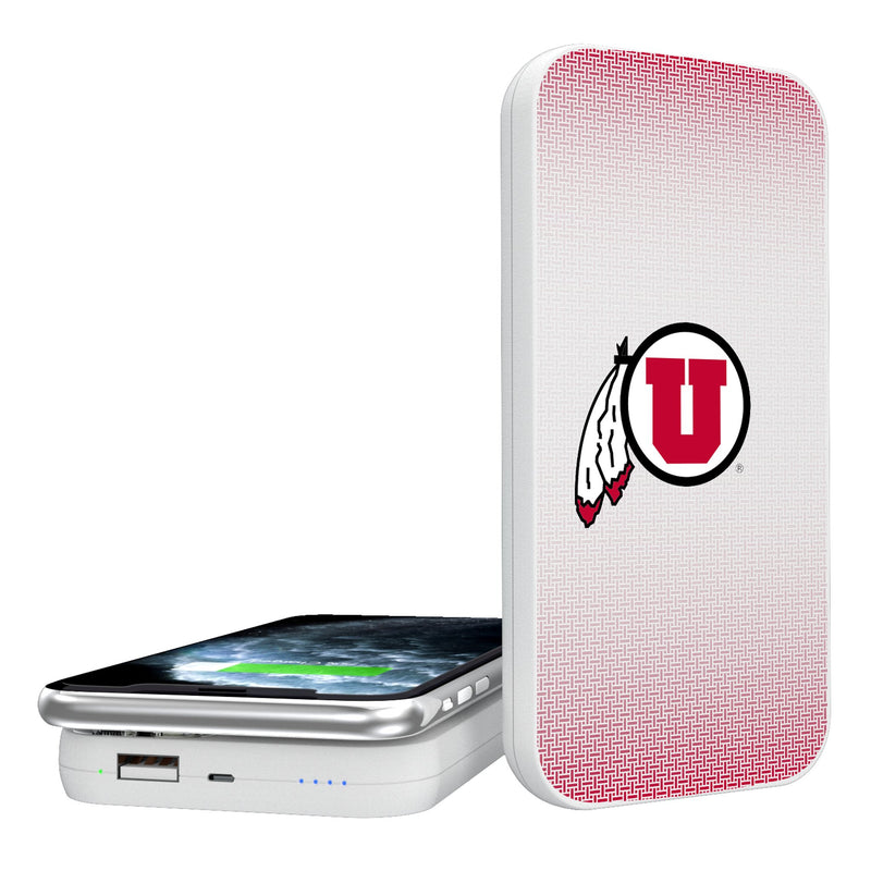 University of Utah Utes Linen 5000mAh Portable Wireless Charger