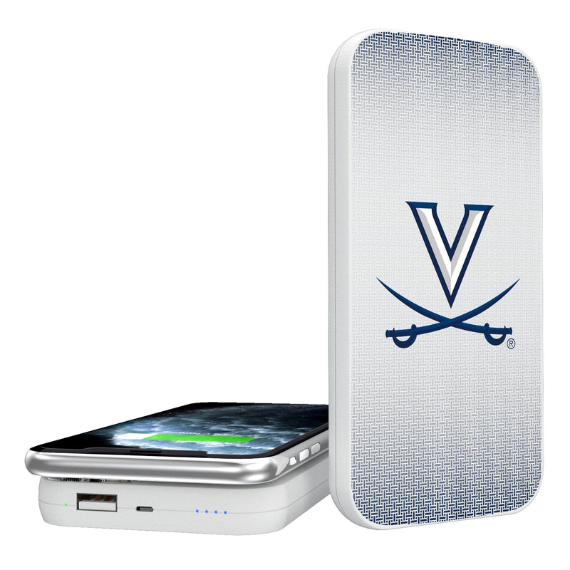 University of Virginia Cavaliers Linen 5000mAh Portable Wireless Charger