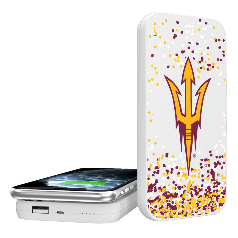 Arizona State University Sun Devils Confetti 5000mAh Portable Wireless Charger