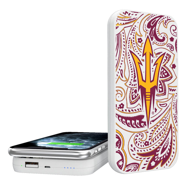 Arizona State University Sun Devils Paisley 5000mAh Portable Wireless Charger