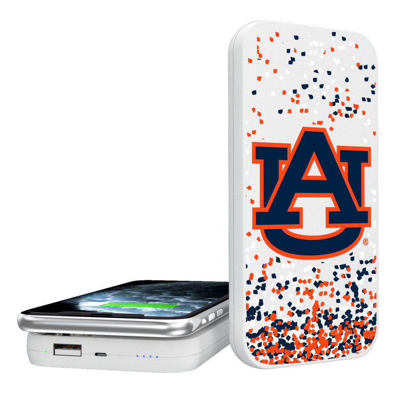 University of Auburn Tigers Confetti 5000mAh Portable Wireless Charger