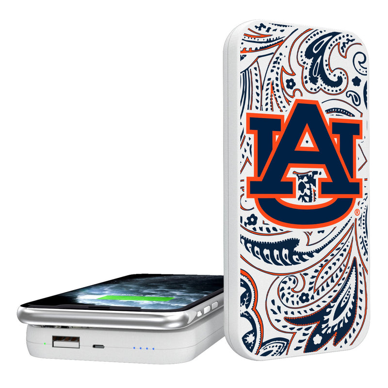 University of Auburn Tigers Paisley 5000mAh Portable Wireless Charger