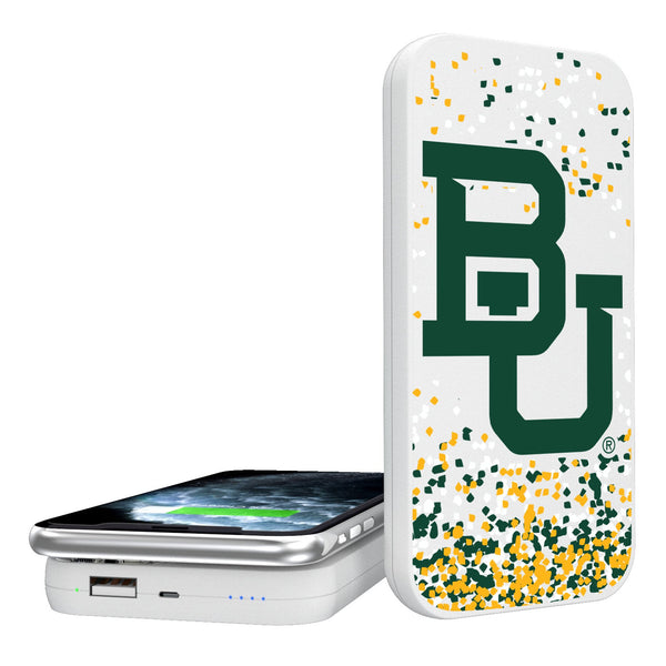 Baylor University Bears Confetti 5000mAh Portable Wireless Charger