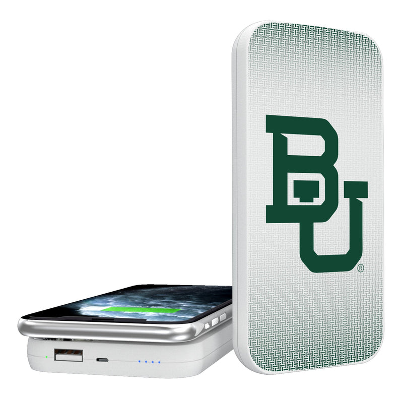 Baylor University Bears Linen 5000mAh Portable Wireless Charger