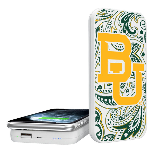 Baylor University Bears Paisley 5000mAh Portable Wireless Charger