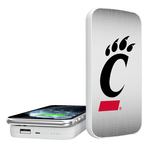 University of Cincinnati Bearcats Linen 5000mAh Portable Wireless Charger