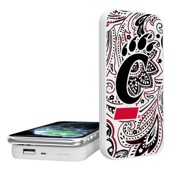 University of Cincinnati Bearcats Paisley 5000mAh Portable Wireless Charger