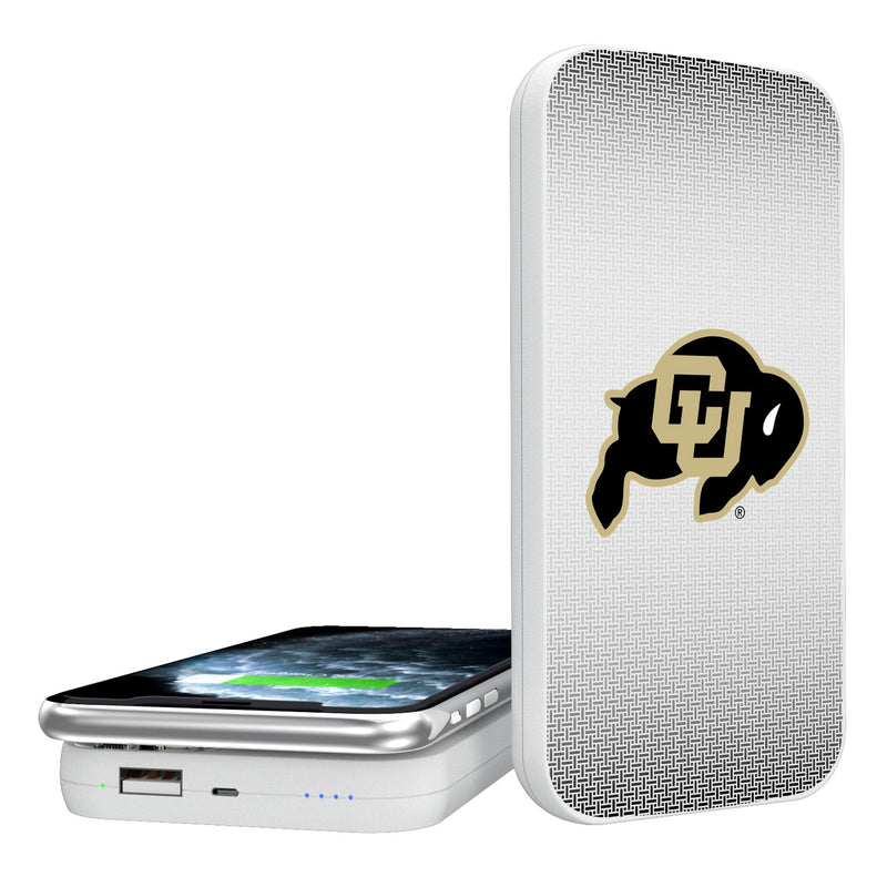 University of Colorado Buffaloes Linen 5000mAh Portable Wireless Charger