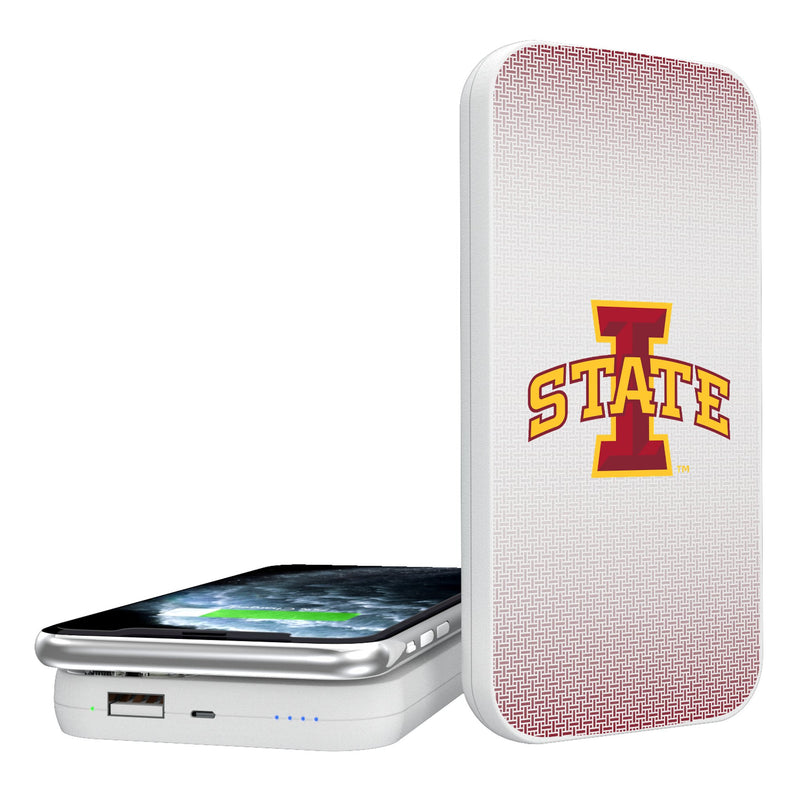 Iowa State University Cyclones Linen 5000mAh Portable Wireless Charger