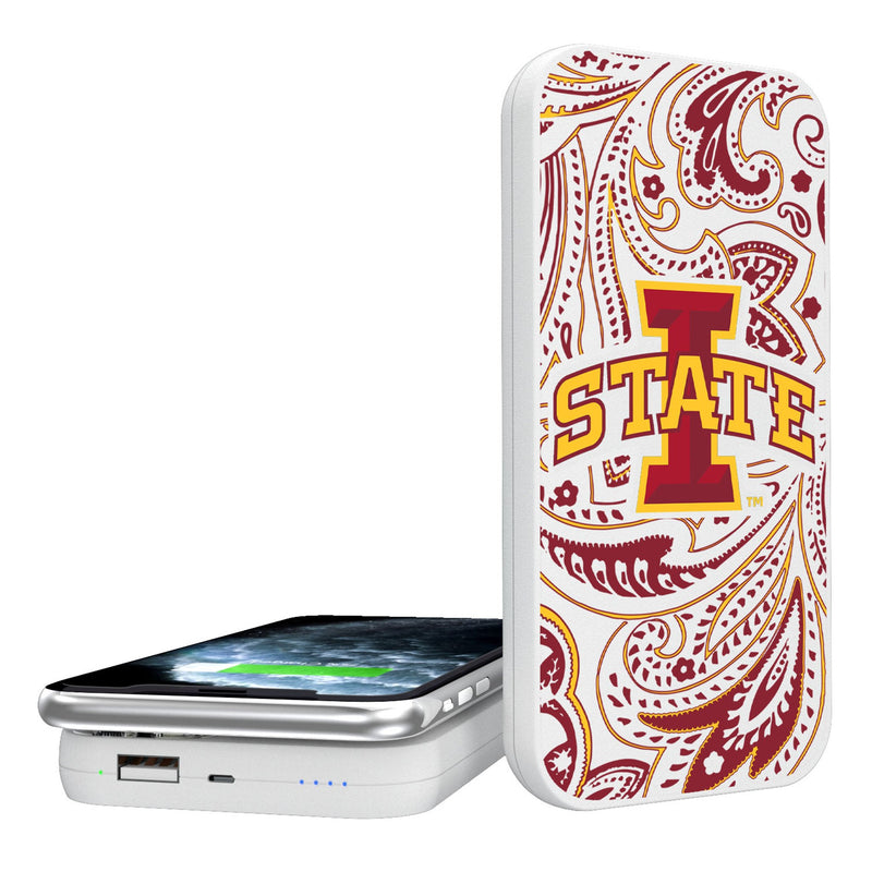 Iowa State University Cyclones Paisley 5000mAh Portable Wireless Charger