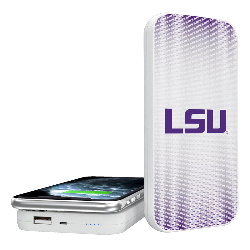 Louisiana State University Tigers Linen 5000mAh Portable Wireless Charger