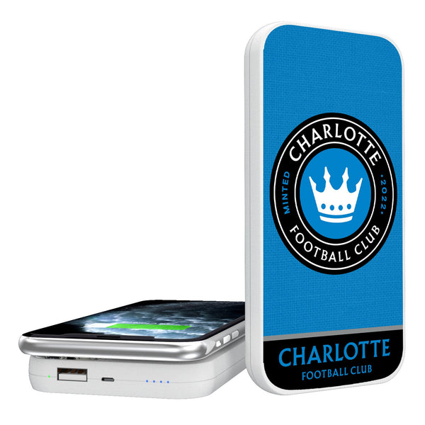 Charlotte FC  Endzone Solid 5000mAh Portable Wireless Charger