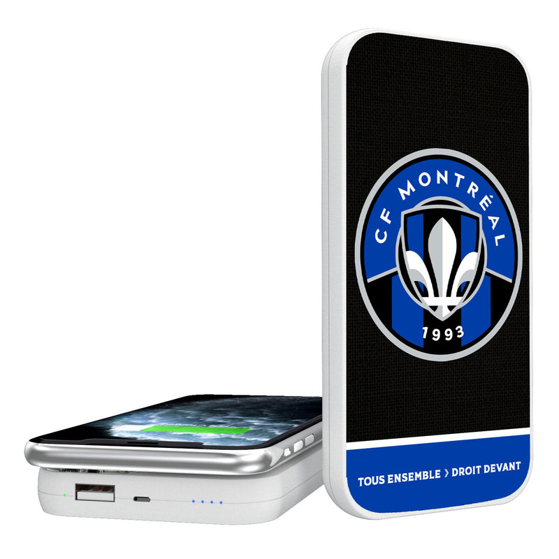 CF Montreal  Endzone Solid 5000mAh Portable Wireless Charger