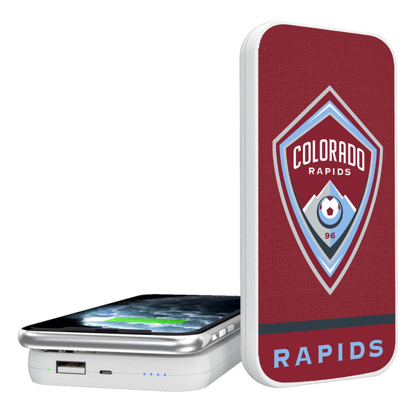 Colorado Rapids  Endzone Solid 5000mAh Portable Wireless Charger