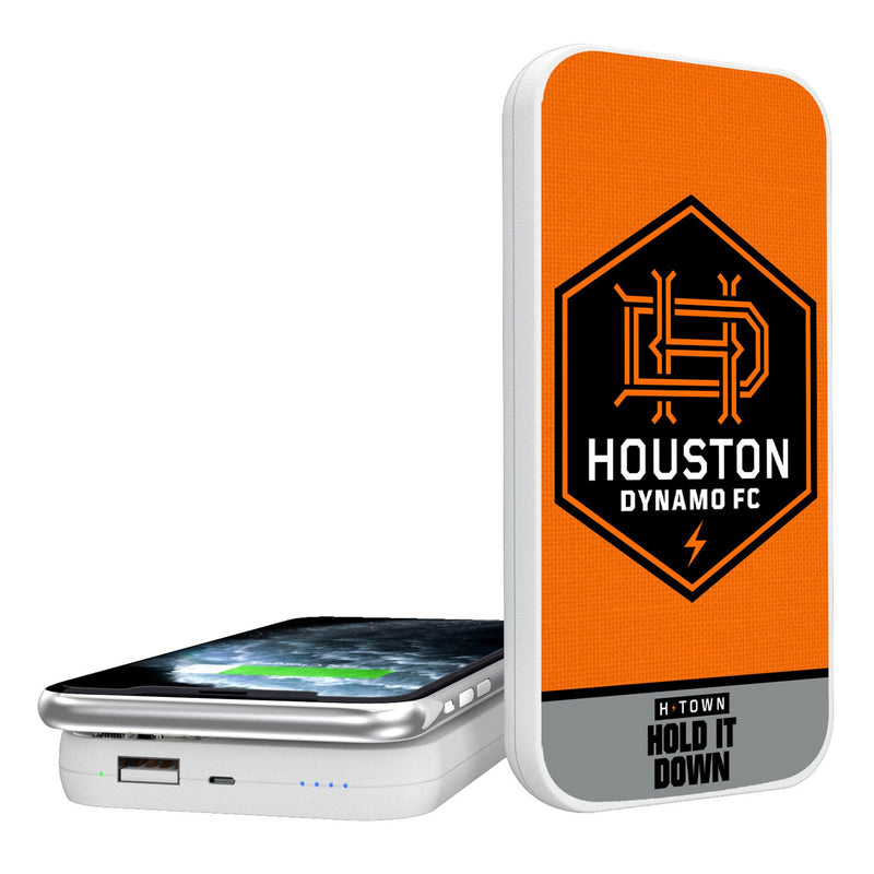 Houston Dynamo  Endzone Solid 5000mAh Portable Wireless Charger