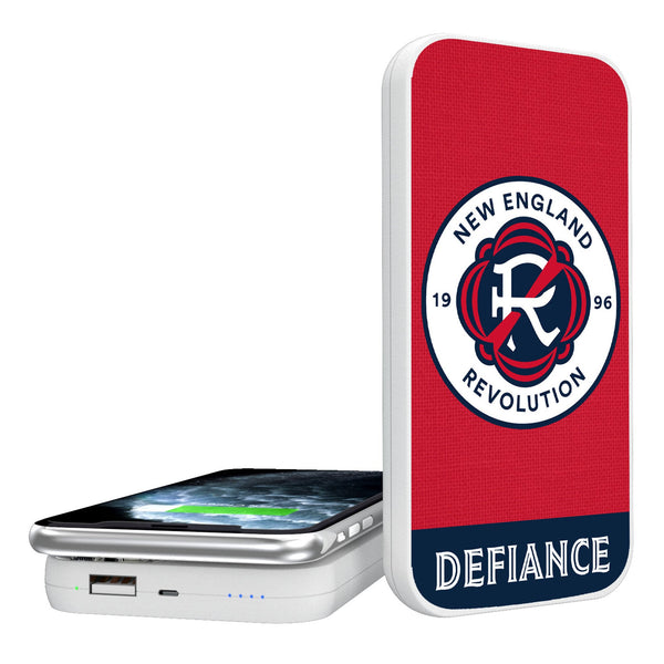 New England Revolution  Endzone Solid 5000mAh Portable Wireless Charger