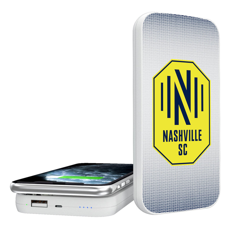 Nashville SC  Linen 5000mAh Portable Wireless Charger