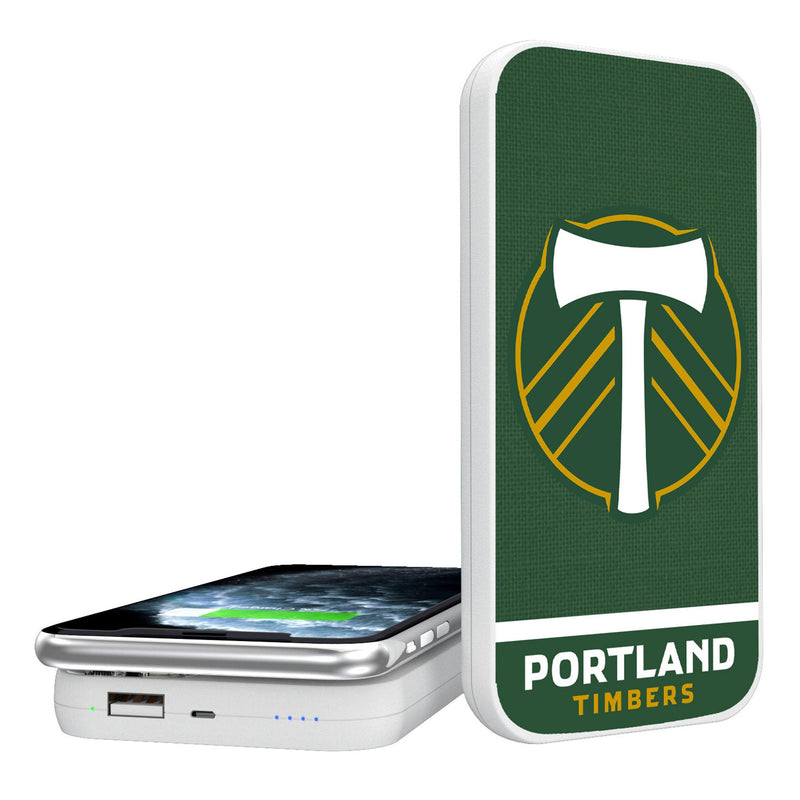 Portland Timbers   Endzone Solid 5000mAh Portable Wireless Charger