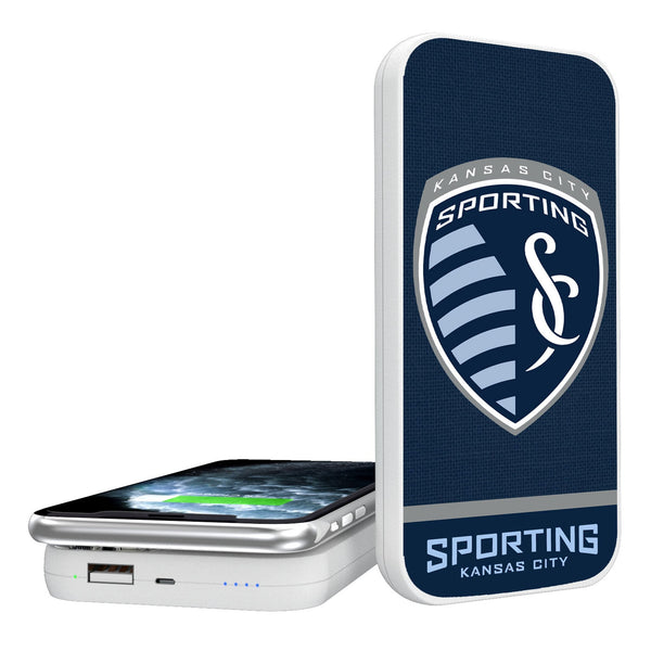 Sporting Kansas City   Endzone Solid 5000mAh Portable Wireless Charger