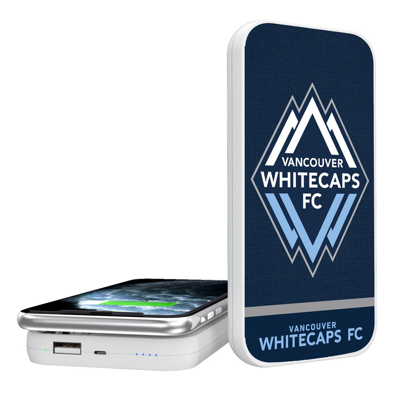 Vancouver Whitecaps   Endzone Solid 5000mAh Portable Wireless Charger