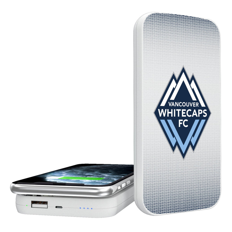 Vancouver Whitecaps   Linen 5000mAh Portable Wireless Charger