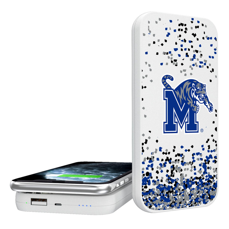 University of Memphis Tigers Confetti 5000mAh Portable Wireless Charger