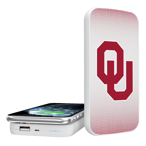 University of Oklahoma Sooners Linen 5000mAh Portable Wireless Charger