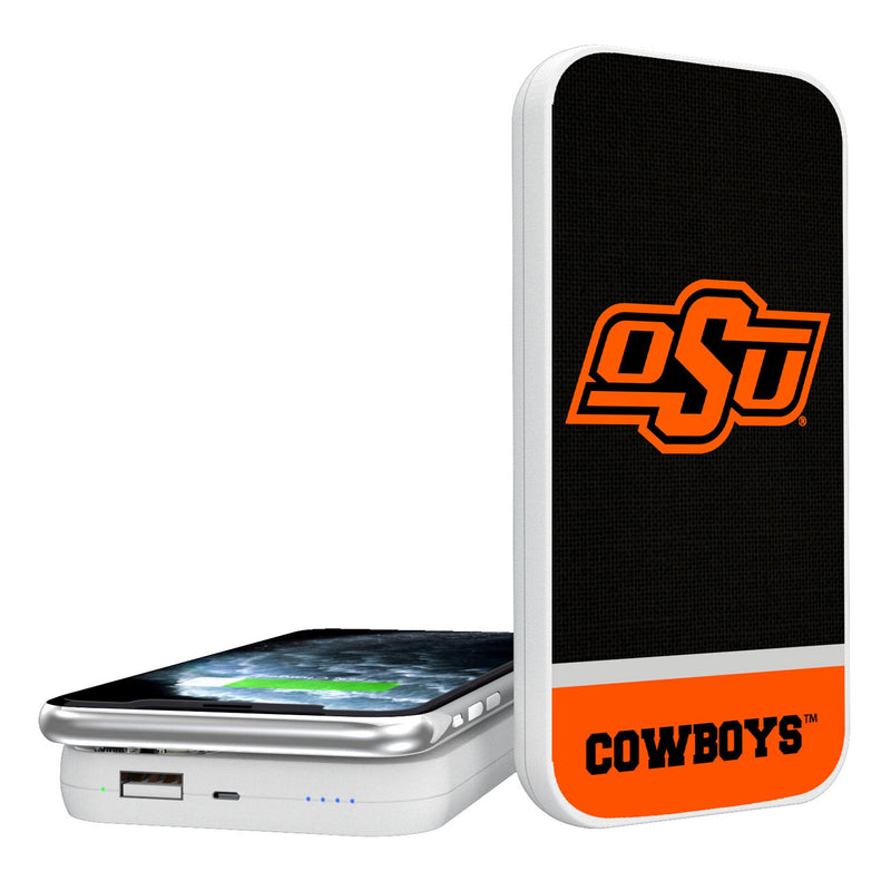 Oklahoma State University Cowboys Endzone Solid 5000mAh Portable Wireless Charger