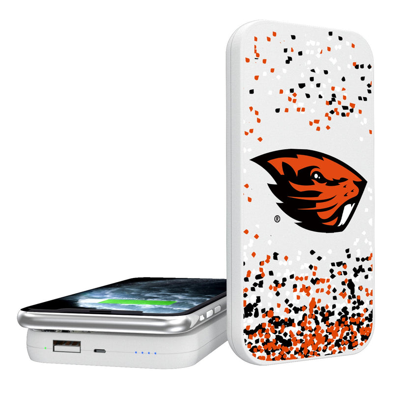 Oregon State University Beavers Confetti 5000mAh Portable Wireless Charger