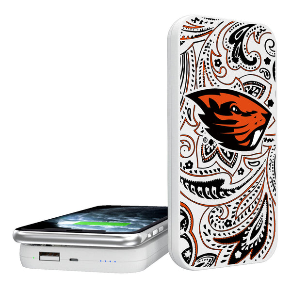 Oregon State University Beavers Paisley 5000mAh Portable Wireless Charger