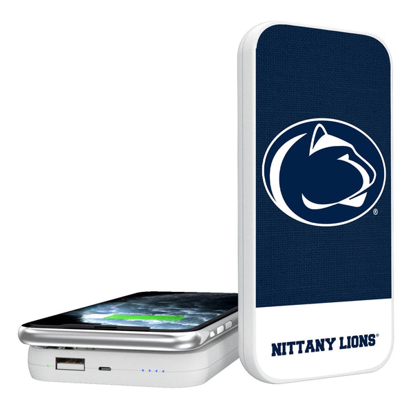 Pennsylvania State University Nittany Lions Endzone Solid 5000mAh Portable Wireless Charger