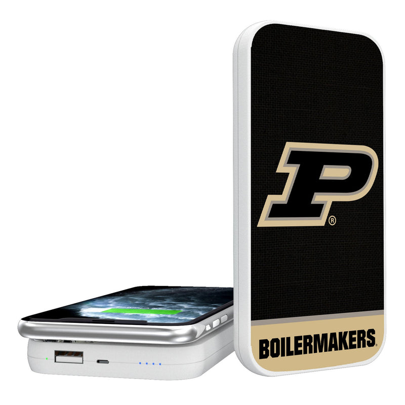 Purdue University Boilermakers Endzone Solid 5000mAh Portable Wireless Charger