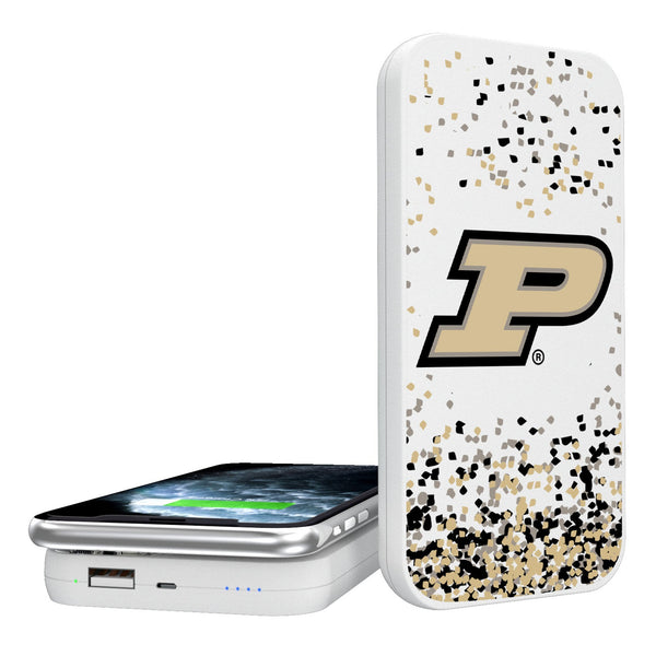 Purdue University Boilermakers Confetti 5000mAh Portable Wireless Charger