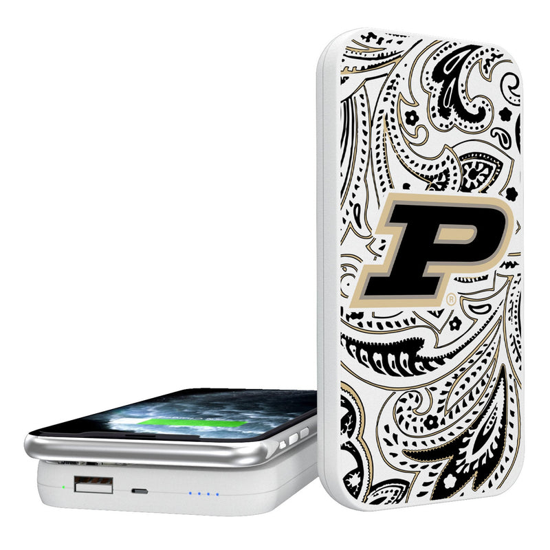 Purdue University Boilermakers Paisley 5000mAh Portable Wireless Charger