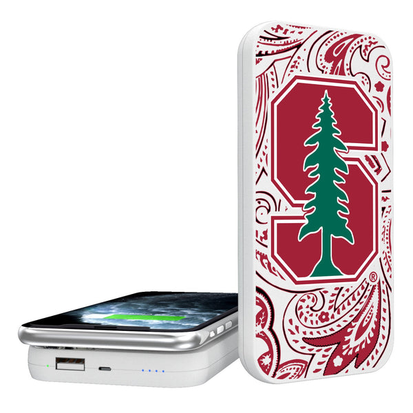 Stanford University Cardinal Paisley 5000mAh Portable Wireless Charger