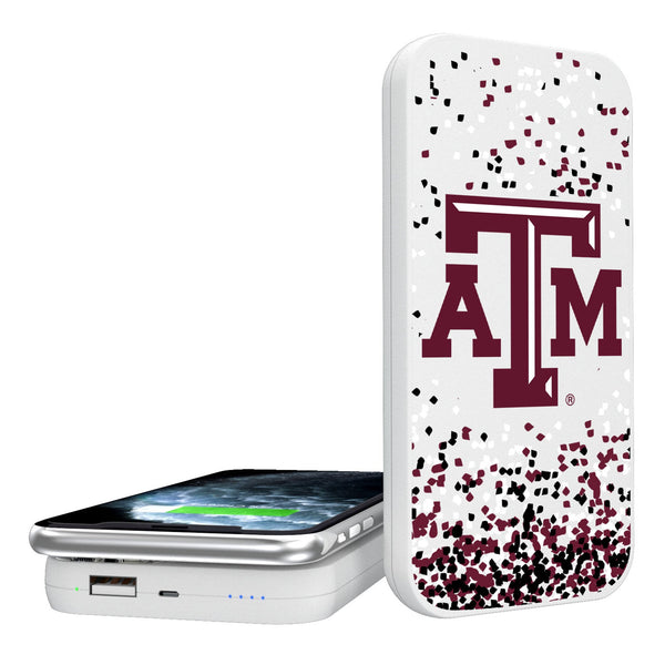 Texas A&M University Aggies Confetti 5000mAh Portable Wireless Charger