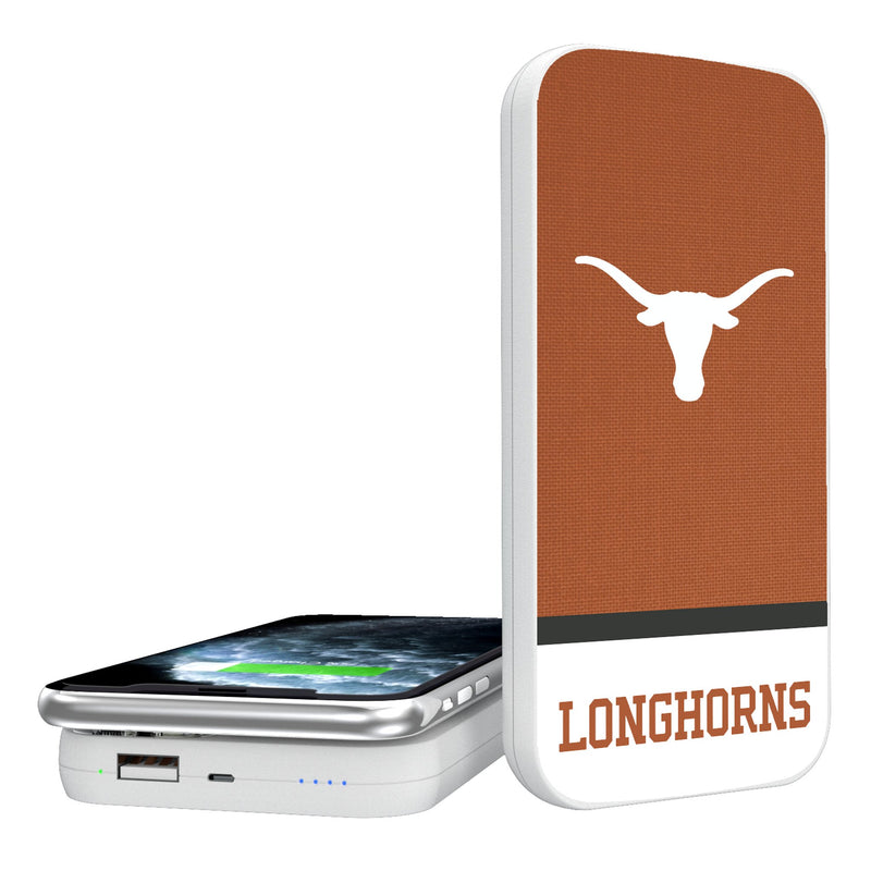 University of Texas Longhorns Endzone Solid 5000mAh Portable Wireless Charger